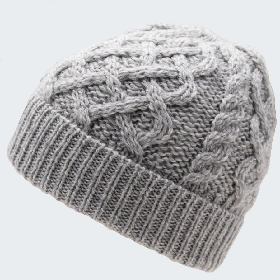 light grey beanie hat