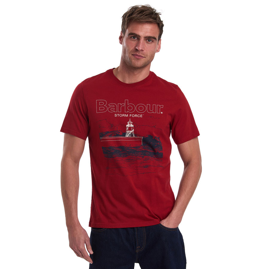 barbour t shirt red