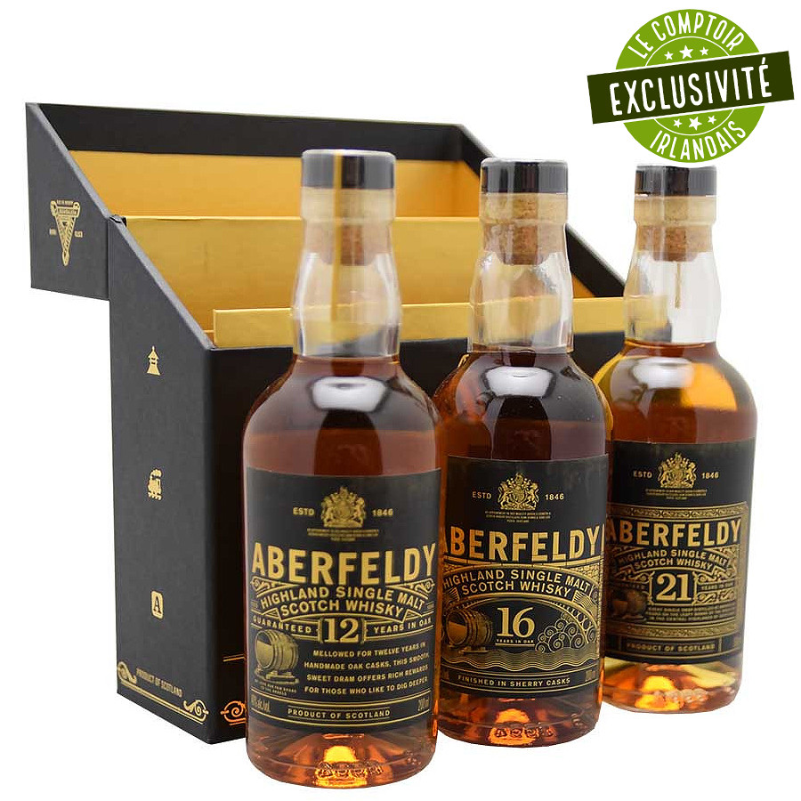 Aberfeldy 12 ans Highland Scotch Single Malt Whisky avec étui cadeau,  maturation en fûts de chêne