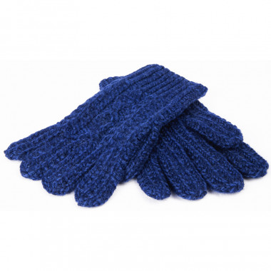 royal blue knit gloves