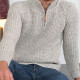 Inis Crafts Heather Beige Cardigan - Wool vests - Le Comptoir