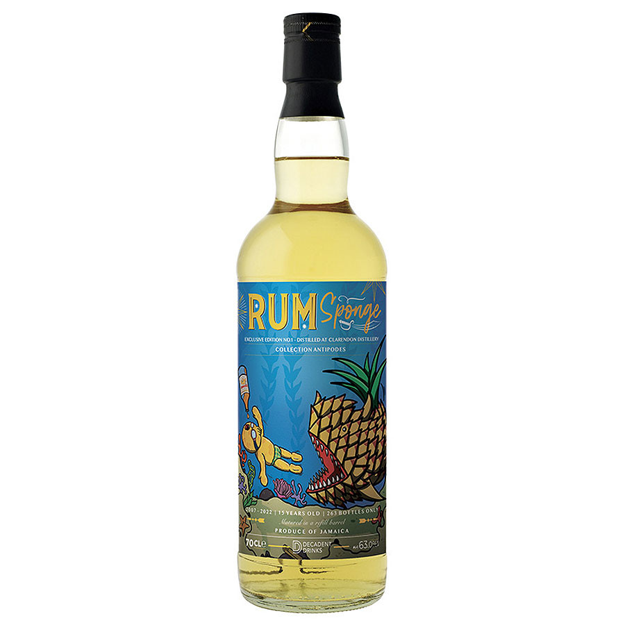 Clarendon Rum Sponge 15 Years Old 2007 70cl 63° - Old Rum - Le Comptoir ...