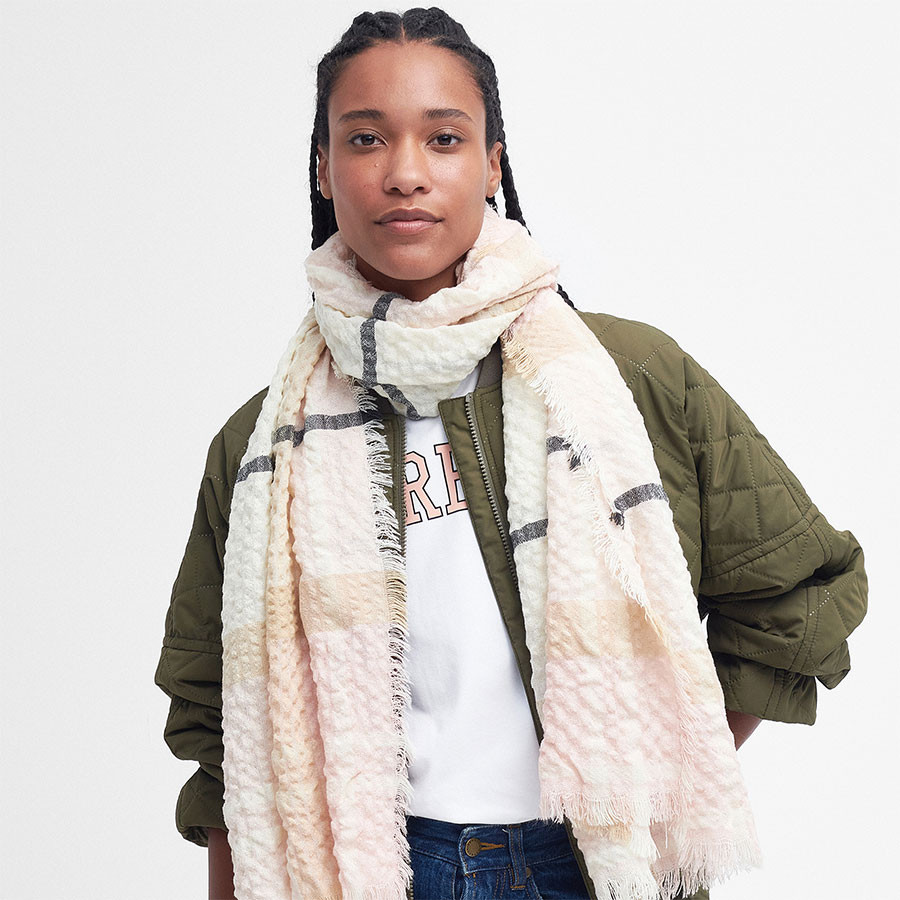 Barbour best sale pink scarf