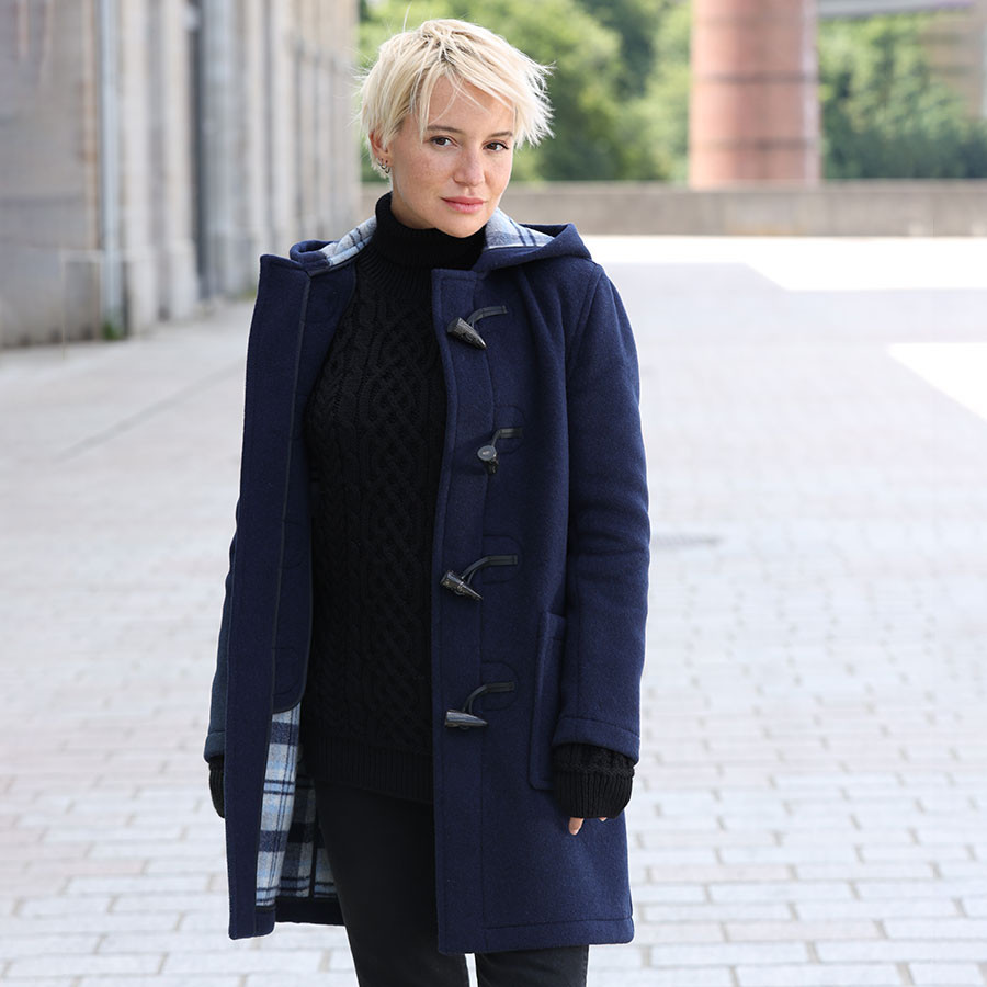 London Tradition Blue Angela Duffle Coat Coats Le Comptoir Irlandais