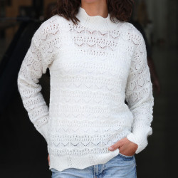 Out of Ireland Beth White Sweater