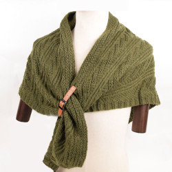 Out Of Ireland Khaki Knit Scarf